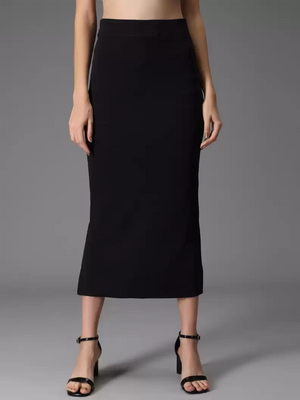 TANDUL  Women Solid Tube Black Skirt