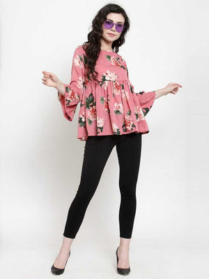 TANDUL  Casual Bell Sleeves Printed Women Multicolor Top