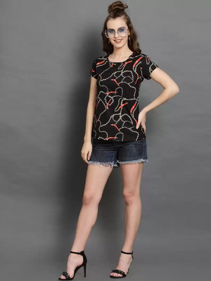 TANDUL  Casual Regular Sleeves Printed Women Multicolor Top