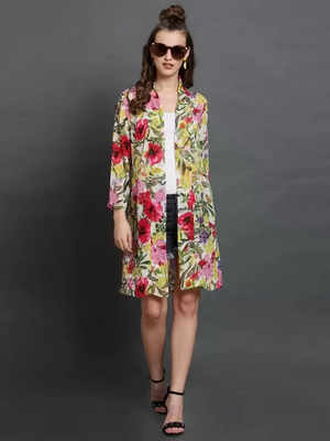 TANDUL  Women Full Sleeve Multicolor Shrug