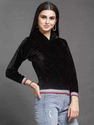 TANDUL  Full Sleeve Solid Women Sweatshirt