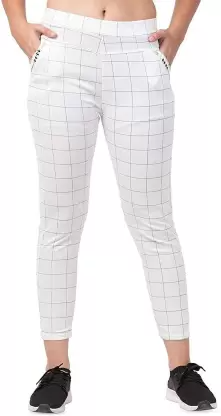 TANDUL White Jegging  (Checkered)