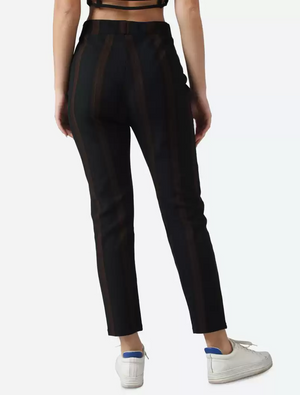 TANDUL  Regular Fit Women Black Viscose Blend Trousers
