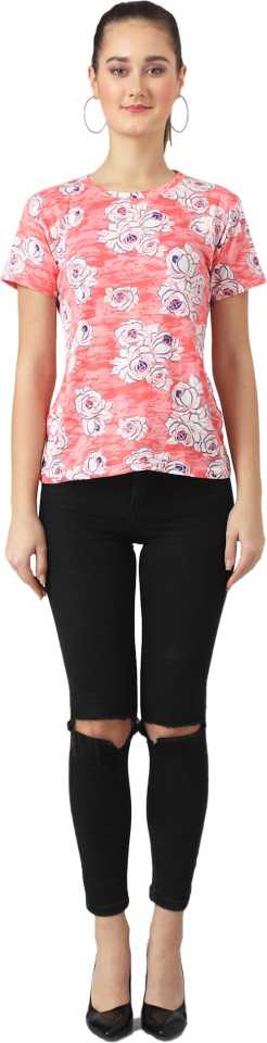 Casual Regular Sleeves Floral Print Women Multicolor Top