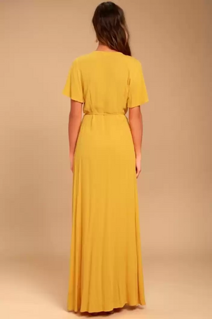 TANDUL  Women Maxi Yellow Dress