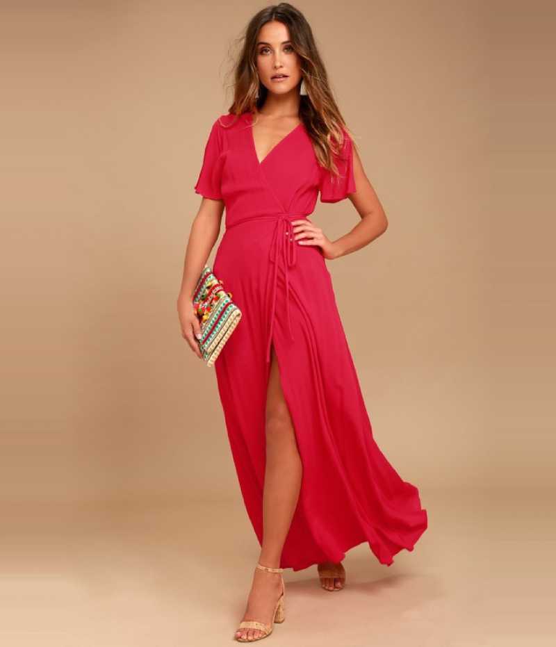 TANDUL  Women Maxi Red Dress