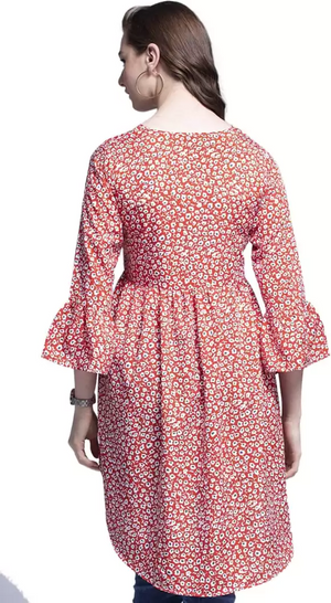 TANDUL  Casual Bell Sleeves Printed Women Multicolor Top
