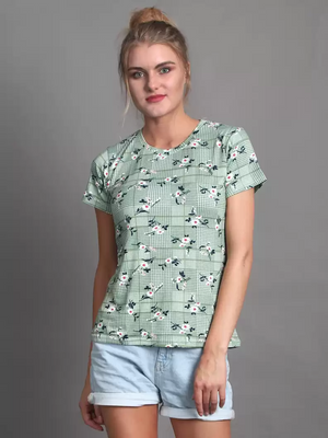 TANDUL  Casual Regular Sleeves Printed Women Multicolor Top