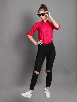 TANDUL  Women Regular Fit Checkered Formal Shirt