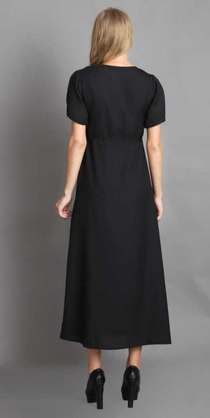 TANDUL  Women Maxi Black Dress