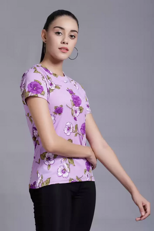 TANDUL  Casual Regular Sleeves Floral Print Women Multicolor Top