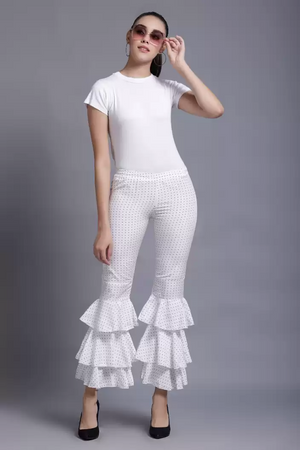 TANDUL  Regular Fit Women Multicolor Crepe Trousers