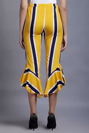 TANDUL  Regular Fit Women Multicolor Crepe Trousers