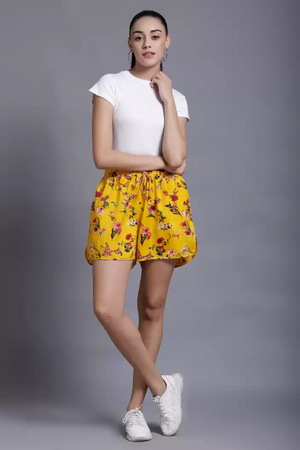 TANDUL  Floral Print Women Multicolor Dolphin Shorts