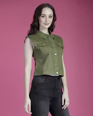 TANDUL  Sleeveless Solid Women Jacket