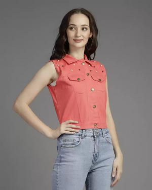 TANDUL  Sleeveless Solid Women Jacket