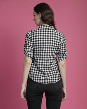 TANDUL  Women Regular Fit Checkered Casual Shirt