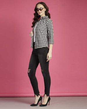 TANDUL  Women Regular Fit Checkered Casual Shirt