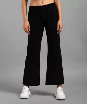 TANDUL  Regular Fit Women Black Lycra Blend Trousers