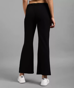 TANDUL  Regular Fit Women Black Lycra Blend Trousers