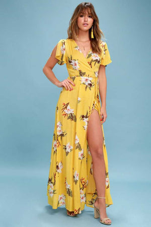 Women A-line Yellow Dress
