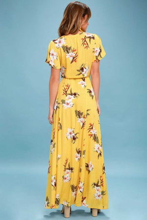 Women A-line Yellow Dress