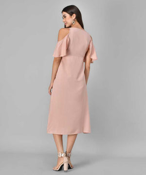 TANDUL  Women A-line Beige Dress