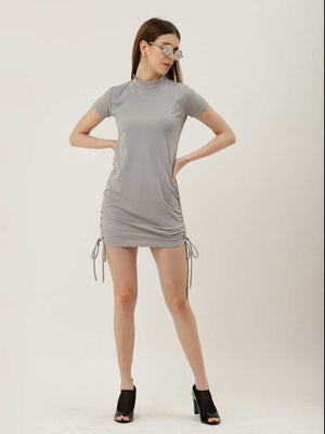 Women Bandage Grey Dress