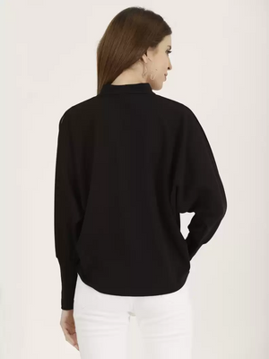 TANDUL  Casual Regular Sleeves Solid Women Black Top