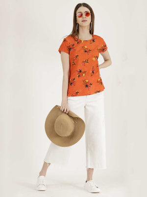 TANDUL  Casual Regular Sleeves Printed Women Multicolor Top