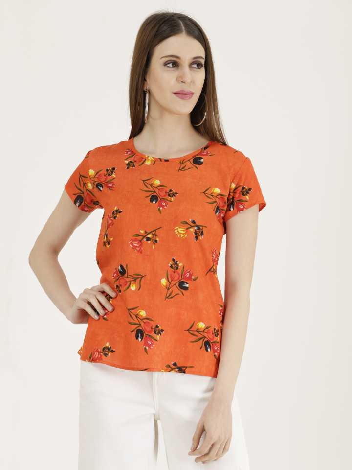 TANDUL  Casual Regular Sleeves Printed Women Multicolor Top