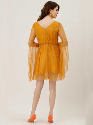 TANDUL  Women A-line Yellow Dress