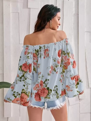 TANDUL  Casual Bell Sleeves Printed Women Multicolor Top