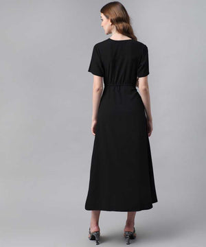 TANDUL  Women Maxi Black Dress