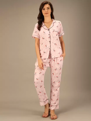 TANDUL  Women Printed Multicolor Shirt & Pyjama set