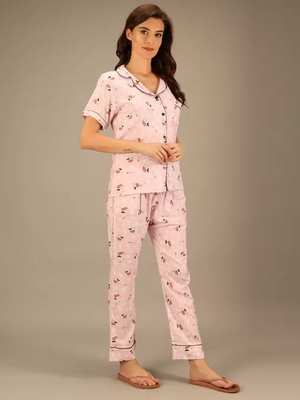 TANDUL  Women Printed Multicolor Shirt & Pyjama set