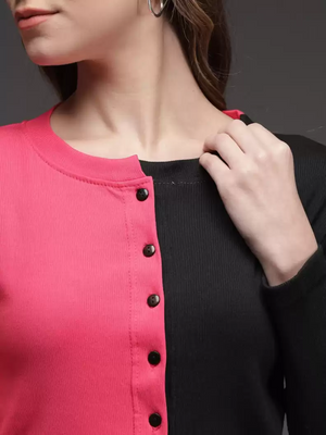 TANDUL  Casual Regular Sleeves Color Block Women Multicolor Top