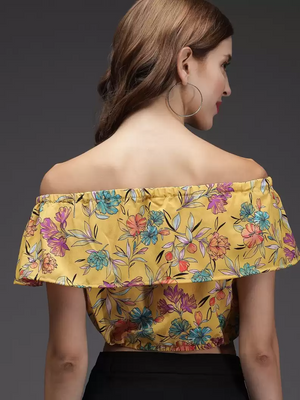 TANDUL  Casual Sleeveless Floral Print Women Multicolor Top