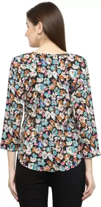 Casual Solid Women Multicolor Top