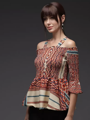TANDUL  Casual Regular Sleeves Printed Women Multicolor Top
