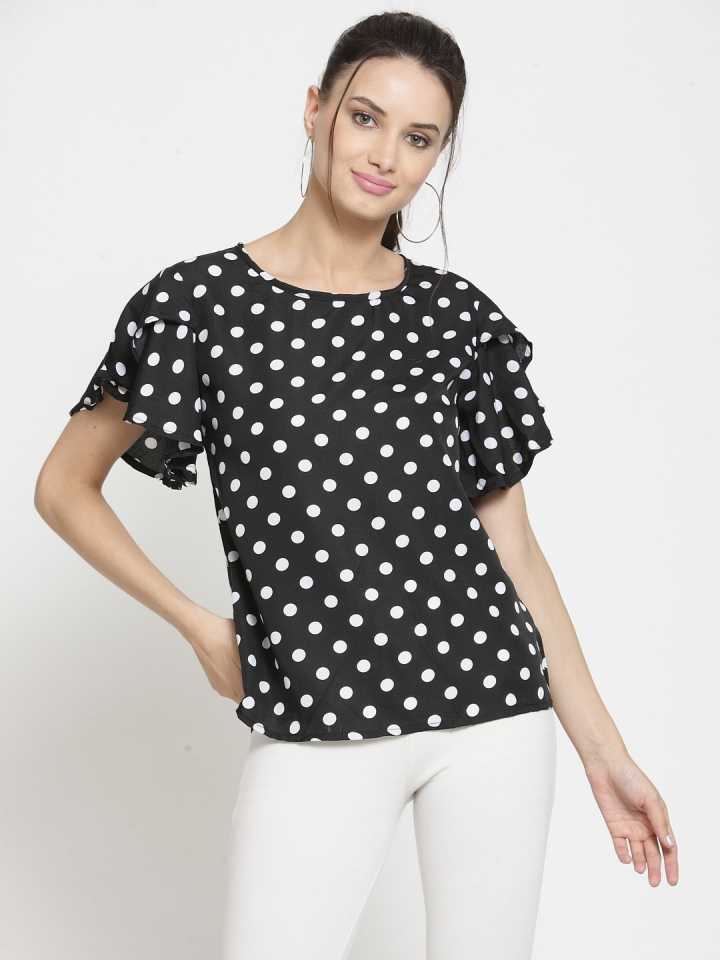 TANDUL  Casual Petal Sleeves Printed Women Multicolor Top