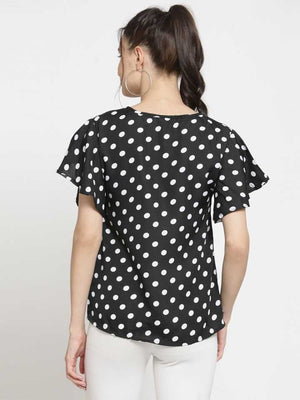 TANDUL  Casual Petal Sleeves Printed Women Multicolor Top