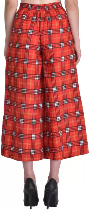 TANDUL  Flared Women Multicolor Poly Crepe Trousers