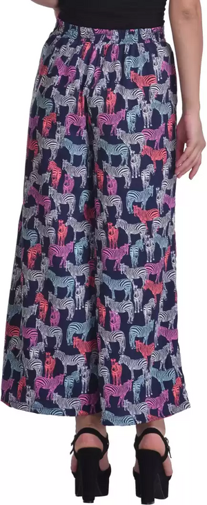 TANDUL  Flared Women Multicolor Poly Crepe Trousers