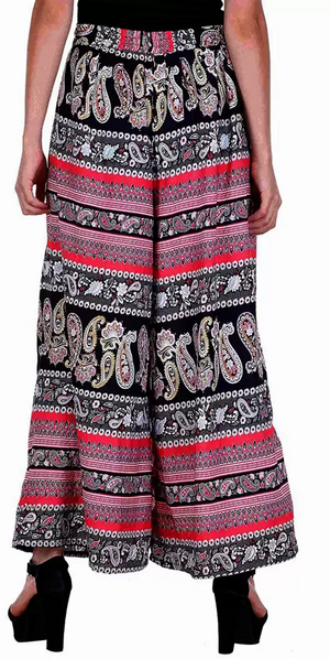 TANDUL  Flared Women Multicolor Poly Crepe Trousers