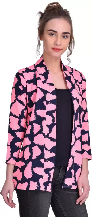 TANDUL  Women TANDUL-7020 3/4 Sleeve Blue, Pink Shrug