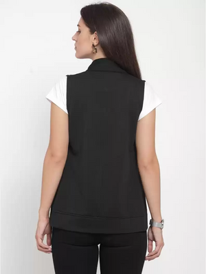 TANDUL  Sleeveless Solid Women Sweatshirt