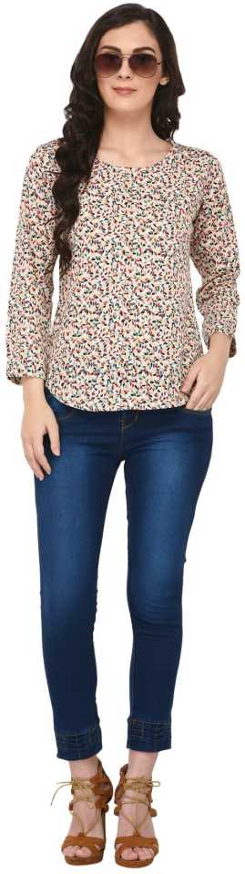 TANDUL  Casual Regular Sleeves Printed Women Multicolor Top