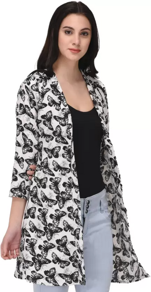 TANDUL  Women 3/4 Sleeve Multicolor Shrug