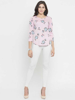 Casual Regular Sleeves Floral Print Women Multicolor Top